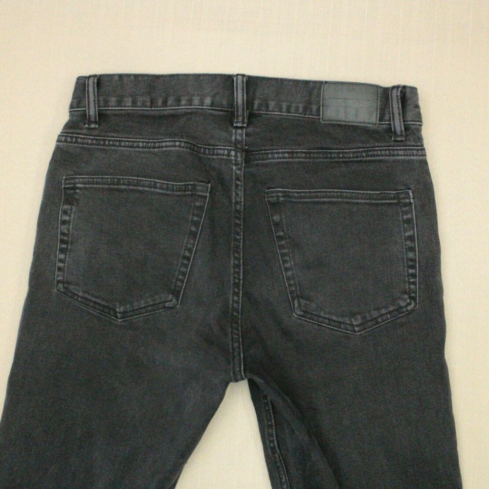 Weekday Sunday Slim Fit Jeans Men's Size 28 X 32 Turned Black Stretch Denim